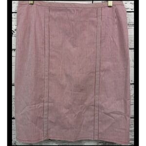 Nanette Lepore Women's Pink‎ Striped Lined Straight Skirt [Size 12] Made in USA